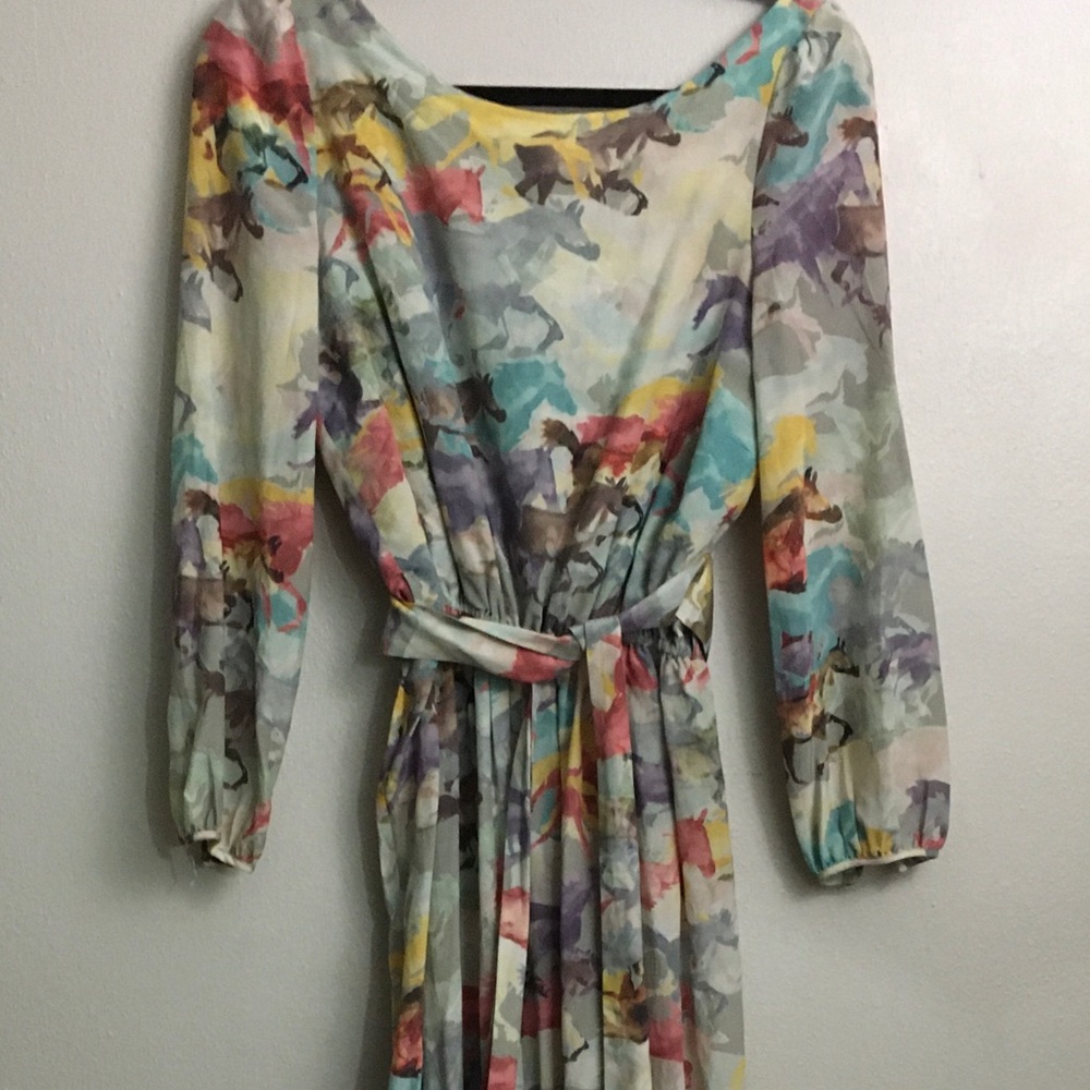 Ainsley Jumpsuit Anthropologie Multicolor Pastel Silk Summer size XS one piece